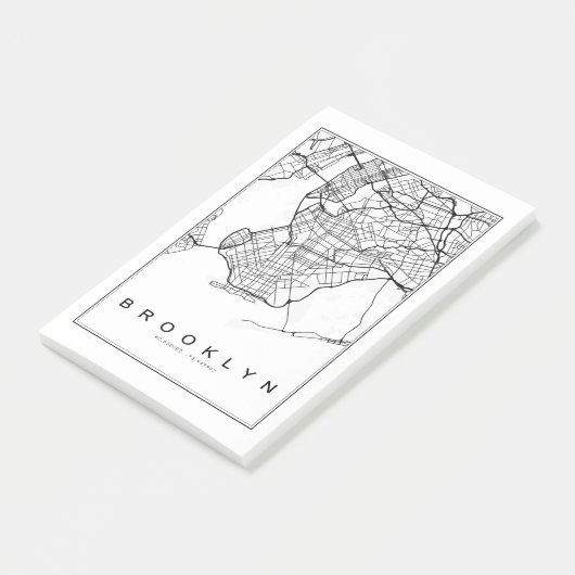 Brooklyn Map Illustratie Post-it® Notes (Schuin)