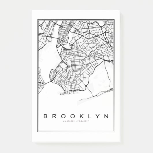 Brooklyn Map Illustratie Post-it® Notes (Voorkant)