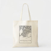 Brooklyn Map Illustratie Tote Bag (Voorkant)