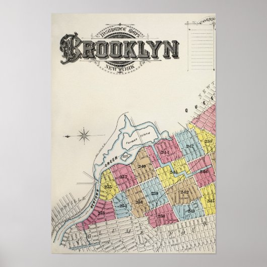 Brooklyn Map Poster (Voorkant)
