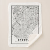Brooklyn Map Sherpa Deken (Voorkant)