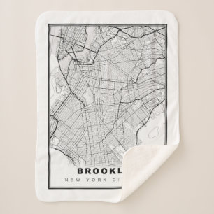 Brooklyn Map Sherpa Deken