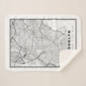 Brooklyn Map Sherpa Deken (Voorkant (horizontaal))
