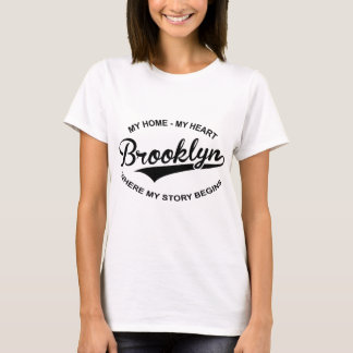 Brooklyn Mijn hart thuis waar mijn verhaal begint T-shirt