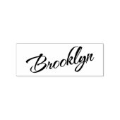 Brooklyn naam cursief script rubberstempel (Afrduk)