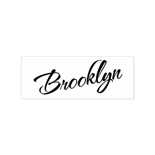 Brooklyn naam cursief script rubberstempel (Afrduk)