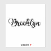 Brooklyn Naam - Handgeschreven kalligrafie Sticker (Vel)