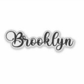 Brooklyn Naam - Handgeschreven kalligrafie Sticker (Voorkant)
