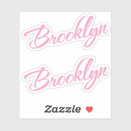 Brooklyn naam x2 vinyl sticker (Vel)