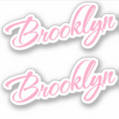 Brooklyn naam x2 vinyl sticker (Voorkant)