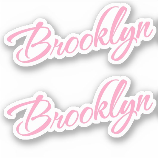 Brooklyn naam x2 vinyl sticker (Voorkant)