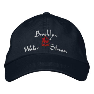 Brooklyn Name with English betekenend Navy Geborduurde Pet