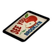 Brooklyn New York Apple - Vintage Travel Magneet (Linkerzijde)