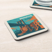 Brooklyn New York Bier Onderzetter (Linkerzijde)