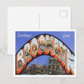 Brooklyn, New York  Big Letters Briefkaart (Voorkant / Achterkant)