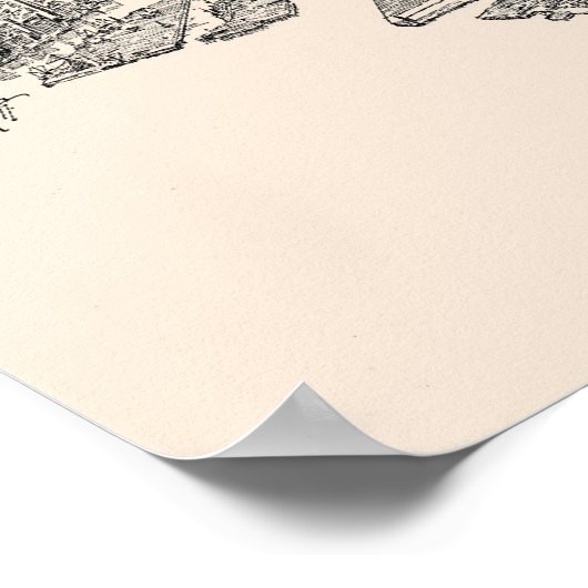 Brooklyn, New York Birdseye Map 1897 Poster (Hoek)