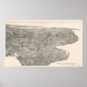 Brooklyn, New York Birdseye Map 1897 Poster (Voorkant)