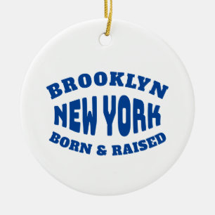 Brooklyn New York Born en Raised Keramisch Ornament