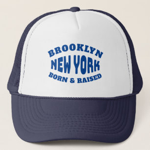 Brooklyn New York Born en Raised Trucker Pet