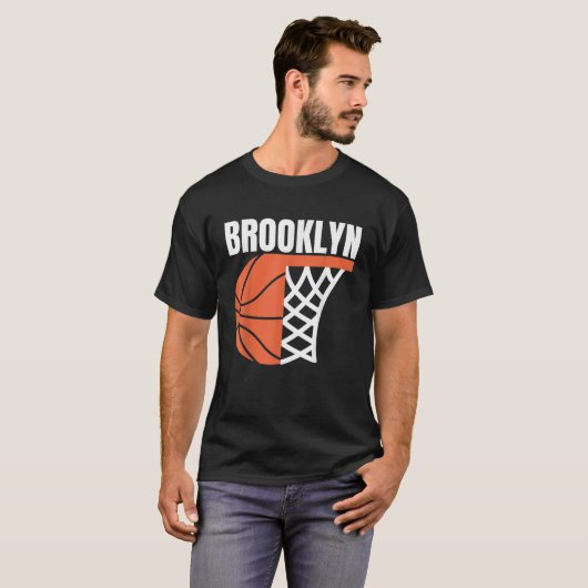 Brooklyn new york city basketbal-net t-shirt (Voorkant volledig)