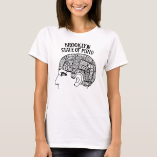 Brooklyn New York City Brain Head Design T-shirt