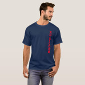 Brooklyn New York City Nyc Navy Blue Red Mannen T-shirt (Voorkant volledig)