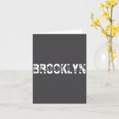 Brooklyn New York City Nyc White Text Nostalgic  Kaart (Gele Bloem)