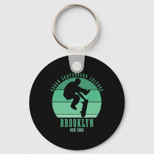 Brooklyn New York City Skateboarder Urn Skateboard Sleutelhanger