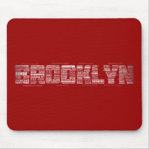 Brooklyn New York City Word Art Muismat