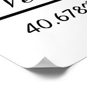 Brooklyn New York coördineert Poster (Hoek)