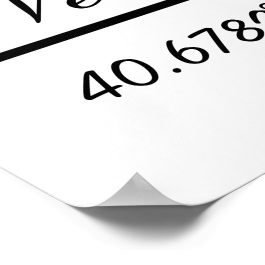 Brooklyn New York coördineert Poster (Hoek)