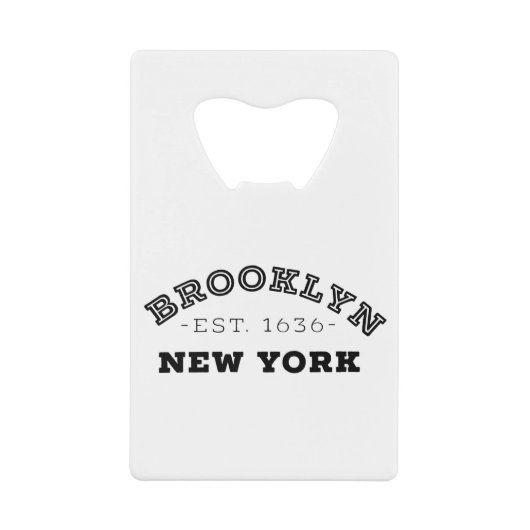 Brooklyn New York Creditkaart Flessenopener (Voorkant)