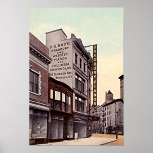 Brooklyn New York Flatbush Avenue 1915 Poster