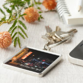 Brooklyn New York Fulton Street Holiday Lights NYC Sleutelhanger (Zijkant)