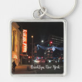 Brooklyn New York Fulton Street Holiday Lights NYC Sleutelhanger (Voorkant)