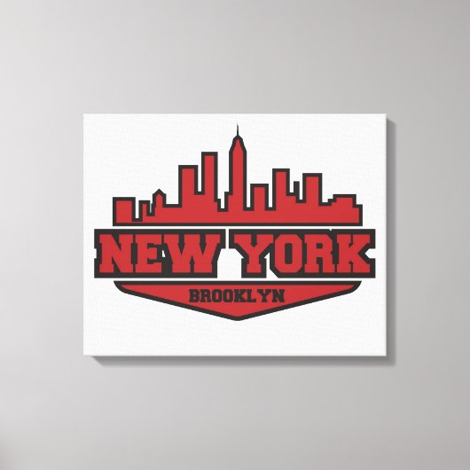 Brooklyn New York | Het Manuscript van de Stijl va Canvas Afdruk (Voorkant)