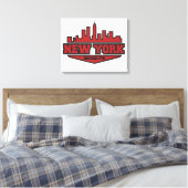 Brooklyn New York | Het Manuscript van de Stijl va Canvas Afdruk (Insitu (Slaapkamer))
