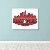 Brooklyn New York | Het Manuscript van de Stijl va Canvas Afdruk (Insitu (Houten vloer))