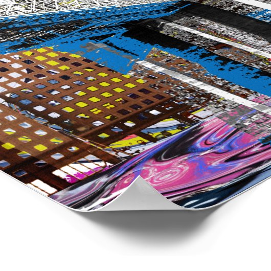 Brooklyn, New York in Graffiti Poster (Hoek)