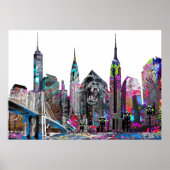 Brooklyn, New York in Graffiti Poster (Voorkant)