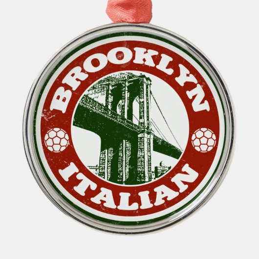 Brooklyn New York Italians Metalen Ornament (Voorkant)