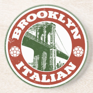 Brooklyn New York Italians Zandsteen Onderzetter