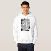 Brooklyn New York Kaart Hoodie (Voorkant volledig)