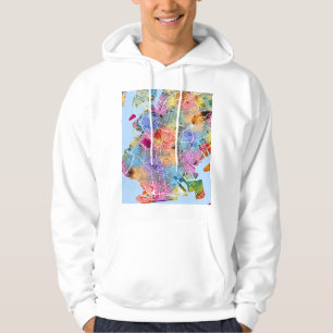 Brooklyn New York Kaart Hoodie