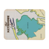 Brooklyn New York Kaart Magneet (Horizontaal)