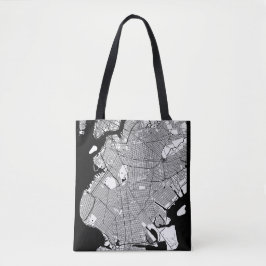 Brooklyn New York Kaart Tote Bag