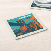 Brooklyn New York Kartonnen Onderzetters (Schuin)