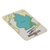 Brooklyn New York Map Magneet (Rechterzijde)