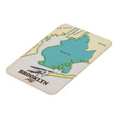 Brooklyn New York Map Magneet (Linkerzijde)