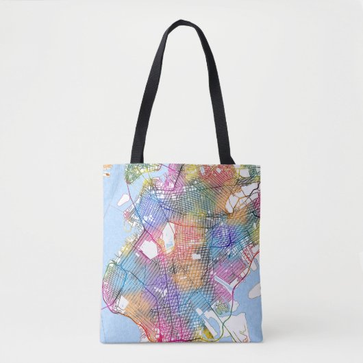 Brooklyn New York Map Tote Bag (Voorkant)